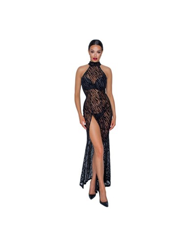 Sexy abito lungo noir nero - -,