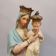 Madonna con Bambino in gesso policromo Con Mensola fine XIX secolo