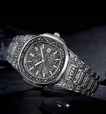 Orologio Goth Chrome Dettagli Decorato Hearts Stile Y2k