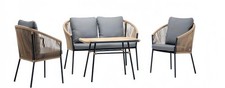 Divano rattan grigio lussuoso