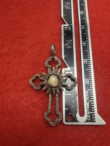 Ciondolo croce vintage argento
