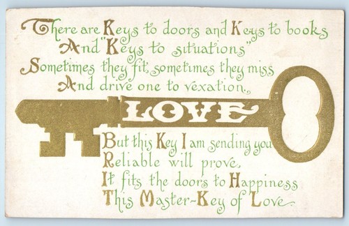 C1910 master key love - c1910's,