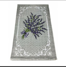 Sweet Lavanda Tappeto cucina bagno stile viola su sfondo grigio shabby chic
