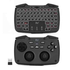 Rii RK707 Controller di gioco portatile wireless da 2,4 GHz Tastiera Mouse Combo