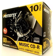 10 X MEMOREX Music CD-R AUDIO