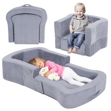 Letto da Viaggio per Bambini, 2 in 1 Pieghevole Portatile Letto per Bambini Divano Sedia, Morbido Bambino...