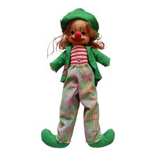 *HH* Peluche Clown Pagliaccio Vintage Marionetta Antico Giocattolo Gioco Toy