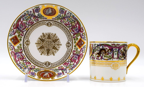 Antica tazza piattino sevres - e,