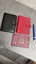 Porta Passaporto PM Louis Vuitton Pelle Epi Red Leather Good Condition Cover