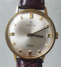 Orologio LANCO meccanico A Carica Manuale 17 Rubini Incabloc Mod. Super De Luxe