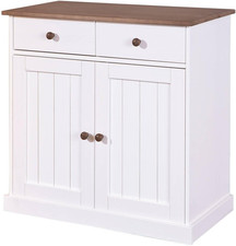 - Cassettone - Credenza - Pino Massiccio - 2 Ante - 2 Cassetti - Stile Rustico -