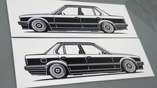 Adesivo BMW E30 silhouette BMW