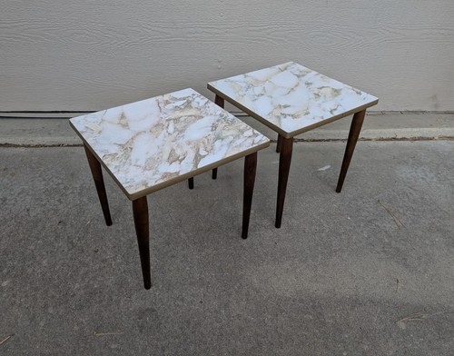 Coppia tavolini vintage - coppia,