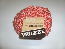 MISSONI FILATURA DI CROSA FILATO COTONE ROSSO / ECRU 50 GRAMMI 100% COTONE