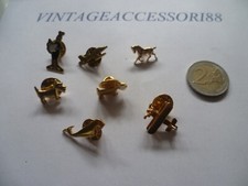7 PZ SPILLE PIN'S VINTAGE METALLO ANNI 80 AEREI CANE CAVALLO GRILLO BALENA LEGGI