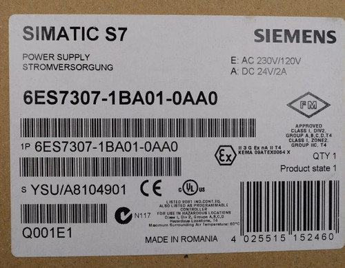 6es7307 1ba01 0aa0 1pz - 6es7307-1ba01-0aa0, nuovo
