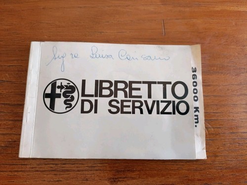 Libretto servizio alfa - di,