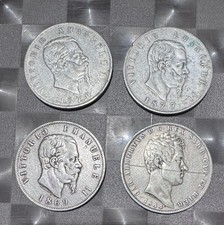 Lotto di 4 Monete 5 Lire Scudo