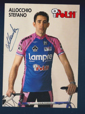 CYCLISME carte cycliste ALLOCCHIO STEFANO équipe POLTI LAMPRE signée