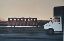 Mario Ferrante serigrafia carta Paesaggio Urbano arte figurativa quadro  