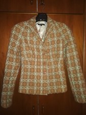 Giacca donna Roberto Cavalli Taglia M Lana marrone chiaro Azzurro