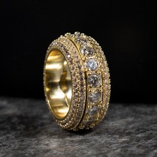Anello Uomo Hip Hop Placcato