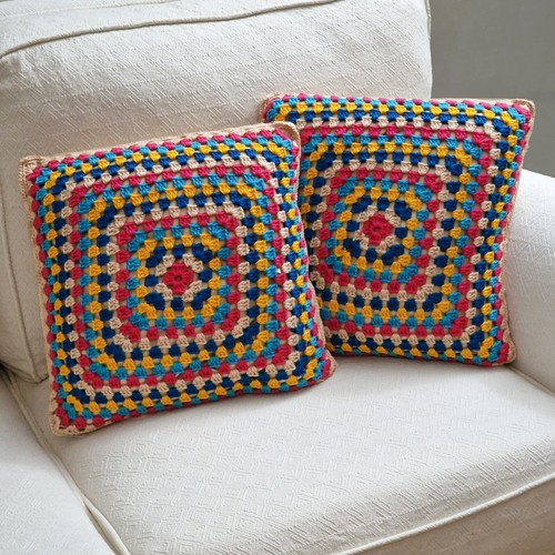 Cuscini granny quadri con - quadri,