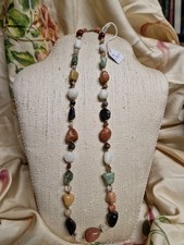 Collana pietre dure Lung. Cm. 59 vintage (V3) ^