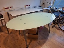 Tavolo ovale in Vetro Azzurro