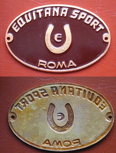 Targhetta equitana sport roma - targhetta,