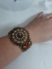 Bracciale Donna Ragazza Bronzo Pietre Particolare Introvabile Schiava Marrone