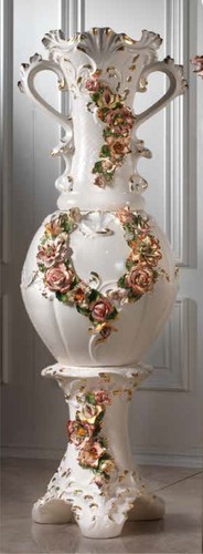 Italian ceramic amphora vase - ceramic,