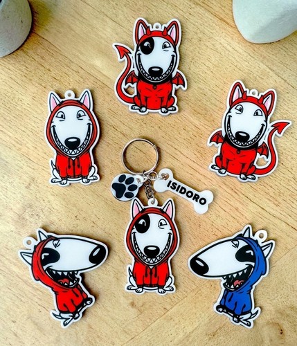 Portachiavi bull terrier - portachiavi,