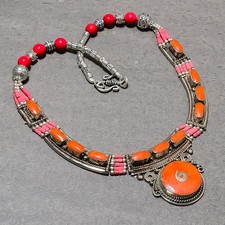 Collana nepalese corallo rosso