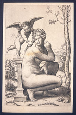 Marcantonio Raimondi (dopo)- Venere e Cupido-Elioincisione-Amand Durand- Timbrato