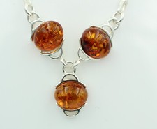 Collana ambra bernstein 925 - collana,