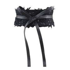  Cintura a vita alta in pizzo con cintura larga da donna Cintura in vita con