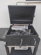  Barbecue Grill a Carbonella con Coperchio - Nero