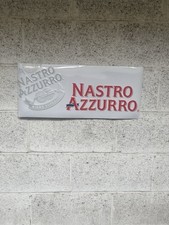 INSEGNA BIRRA NASTRO AZZURRO METALLO BOMBATA VINTAGE BIRRERIA PUB