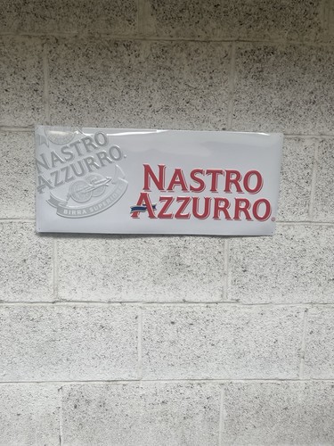 Insegna birra nastro - insegna, azzurro