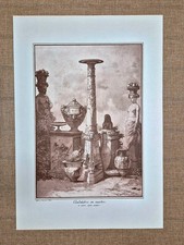 Sicilia Palermo candelabro marmo vasi oggetti antichi Jean Houel 1782 Ristampa