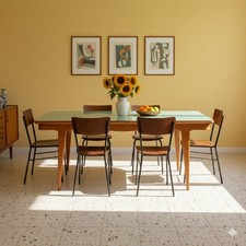 Tavolo Vintage Faggio Tinto