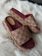 Sandali Gucci tela GG