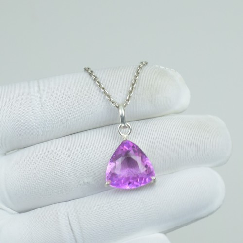 Collana zaffiro rosa regalo - collana,