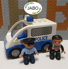 (Q7/9) LEGO Duplo auto della polizia piccolo furgone con poliziotto e detenuto