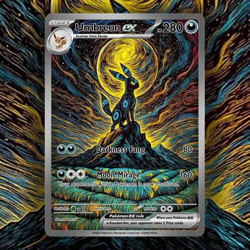 Tcg custom homemade umbreon - p,