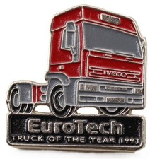 distintivo pins eurotech iveco camion truck of the year 1993 trattore stradale