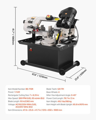 Vevor troncatrice nastro - vevor,