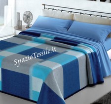 Coperta Misto Lana New York 4 Colori Singolo Piazza e Mezza Matrimoniale Maxi