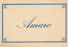 Vino Amaro liquore enologia distilleria etichetta pubblicitaria